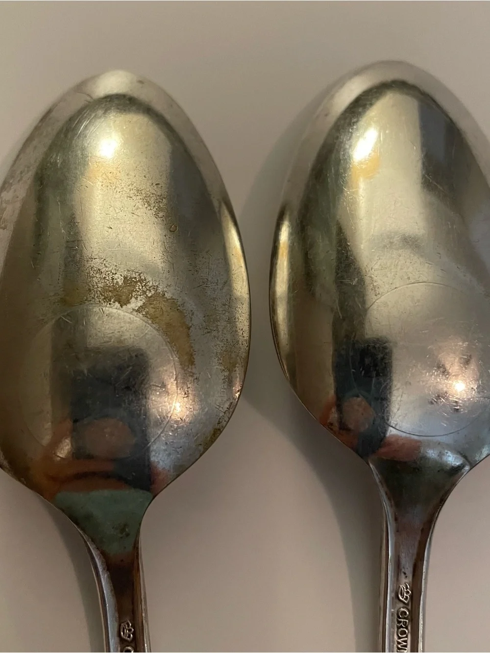 Vintage Crown 1939 Silver-plated Radiance Oval Soup Spoons Set Of 5
